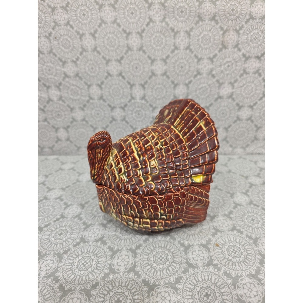 Ceramic Turkey Trinket Box Decorative Autumn Harvest Thanksgiving Home Decor‎